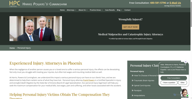 Security scan screenshot of https://www.hpclawyers.com/personal-injury/