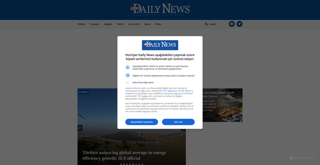 Security scan screenshot of https://www.hurriyetdailynews.com/