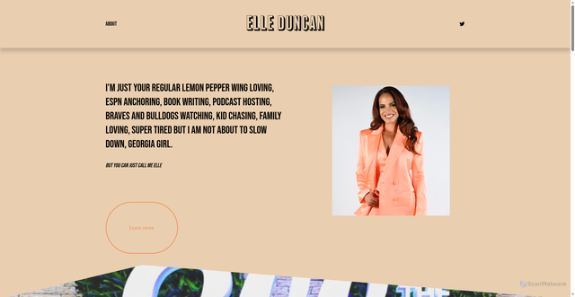 Security scan screenshot of https://www.elleduncan.com/