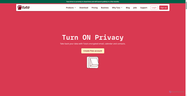 Security scan screenshot of https://tutanota.de