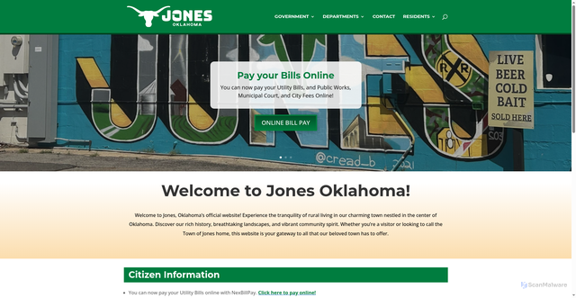 Security scan screenshot of https://jonesok.gov/