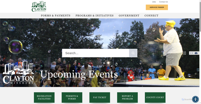 Security scan screenshot of https://www.claytonmo.gov/