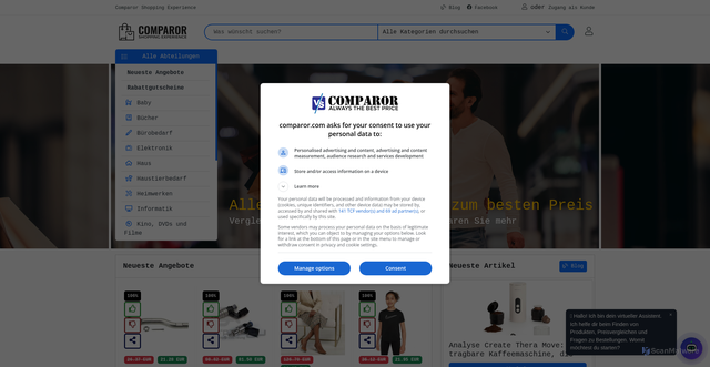 Security scan screenshot of https://comparor.com
