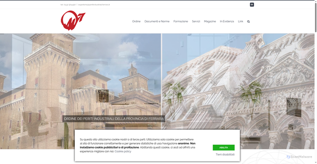 Security scan screenshot of https://www.peritindustriali.ferrara.it/