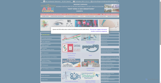 Security scan screenshot of https://www.ospedale.caserta.it/