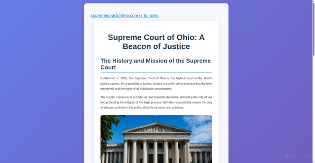 Security scan screenshot of https://www.supremecourtofohio.com/