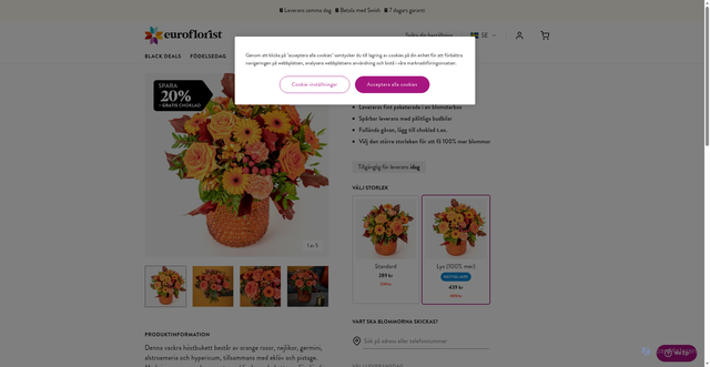 Security scan screenshot of https://www.euroflorist.se/produkt/orangea-vibbar?utm_campaign=28577163-SE_20251110_Black_Deal_15%25_ALL&utm_source=hs_email&utm_medium=email&utm_content=389158229