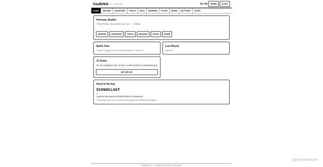 Security scan screenshot of https://kindlehub-a9v5lsvrap.edgeone.app/
