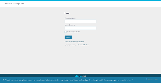 Security scan screenshot of https://chemmanagement.ehs.com
