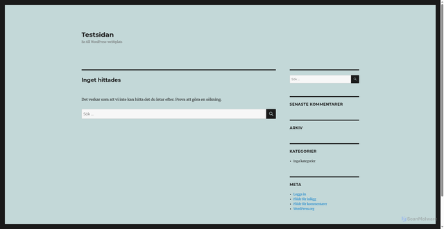 Security scan screenshot of https://klerfors.se