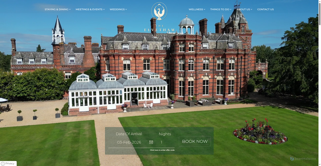 Security scan screenshot of https://elvethamhotel.co.uk