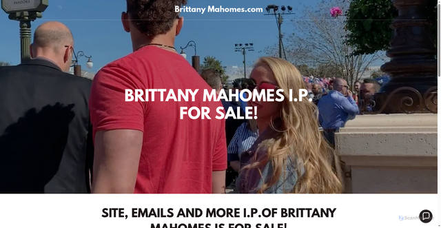 Security scan screenshot of https://brittanymahomes.com/