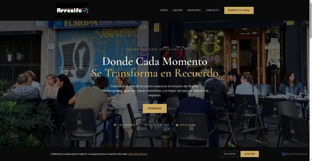 Security scan screenshot of https://arrecifecampoamor-yrhxxqqmbl.edgeone.app/