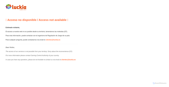 Security scan screenshot of https://www.luckia.es/blog/supercopa-de-europa/