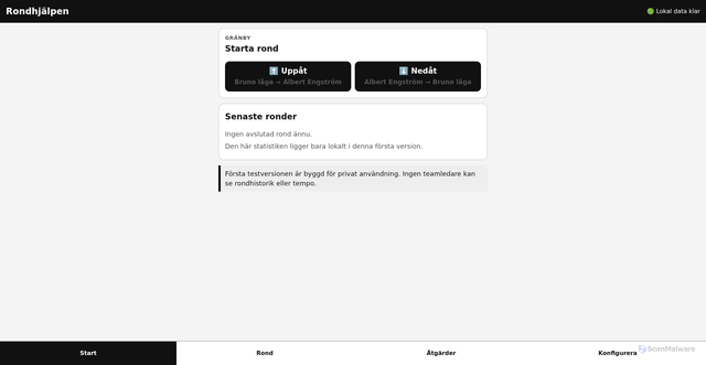 Security scan screenshot of https://rondhjalpen.se