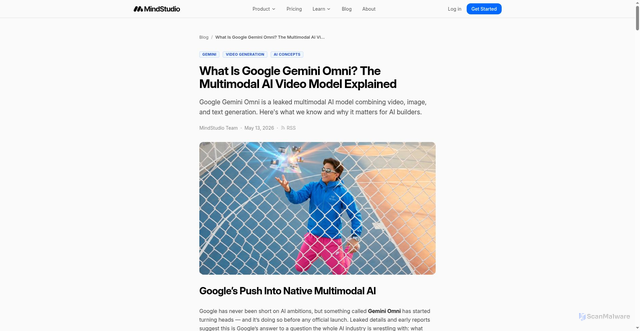 Security scan screenshot of https://www.mindstudio.ai/blog/what-is-google-gemini-omni/