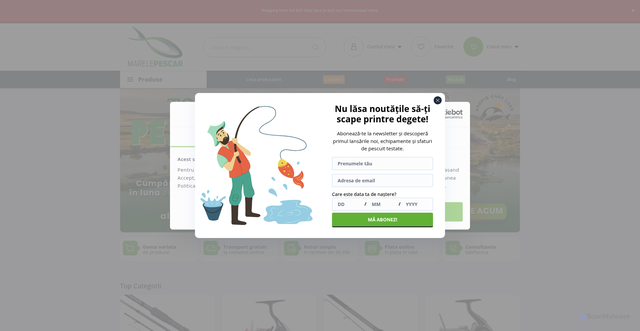 Security scan screenshot of https://marelepescar.ro
