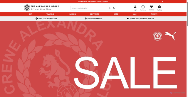 Security scan screenshot of https://www.thealexandrastore.co.uk