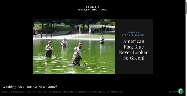Security scan screenshot of https://trumpsreflectingpool.com/