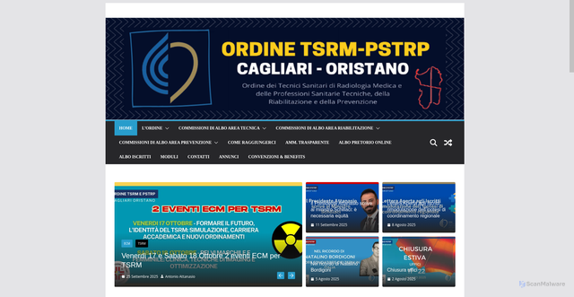 Security scan screenshot of https://www.tsrmcagliarioristano.it/