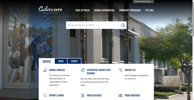 Security scan screenshot of https://www.culvercitypd.gov/