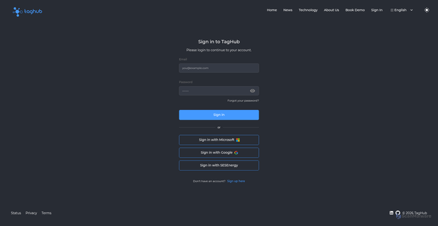 Security scan screenshot of https://taghub.net