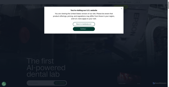 Security scan screenshot of https://meetdandy.com
