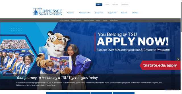 Security scan screenshot of https://www.tnstate.edu/