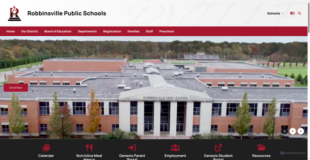 Security scan screenshot of https://www.robbinsvillek12.gov/