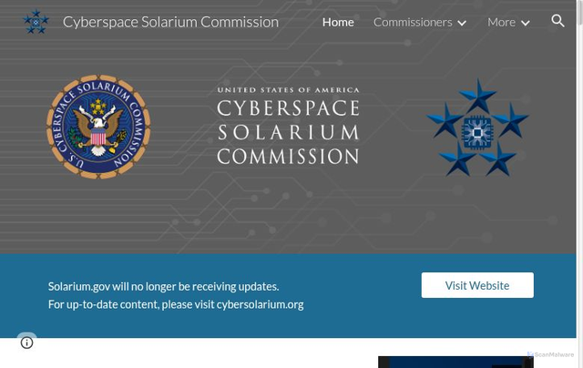 Security scan screenshot of https://www.solarium.gov/