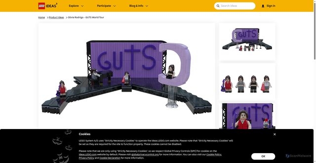Security scan screenshot of https://ideas.lego.com/product-ideas/5021da1a-bf07-42a7-83cc-1119e859015a