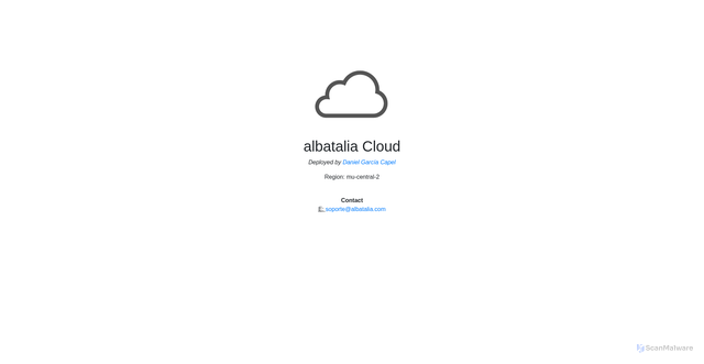 Security scan screenshot of http://cloud.albatalia.com/