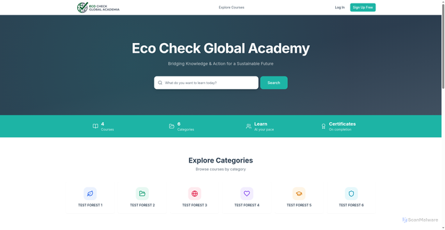 Security scan screenshot of https://ecocheckacademy.com/