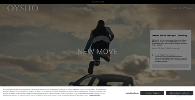 Security scan screenshot of https://oysho.net