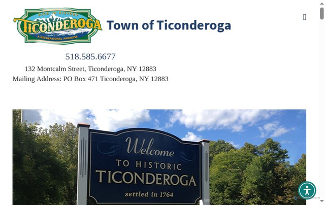 Security scan screenshot of https://townofticonderoga.gov/