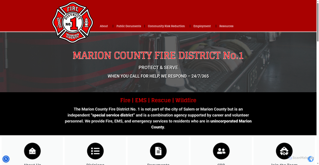 Security scan screenshot of https://mcfd1or.gov/