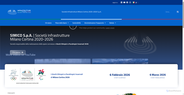 Security scan screenshot of https://www.simico.it/
