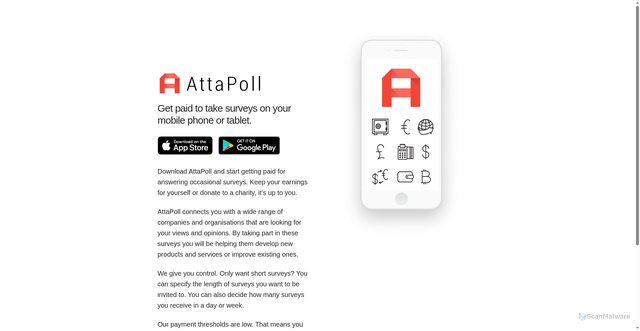 Security scan screenshot of https://attapoll.app