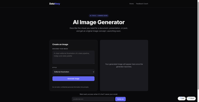 Security scan screenshot of http://dataroxy.com/ai-image/