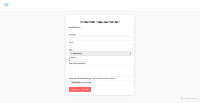 Security scan screenshot of https://osajimi.com/public/boutique/ych/printemps.html