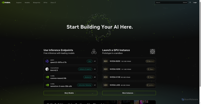 Security scan screenshot of https://build.nvidia.com