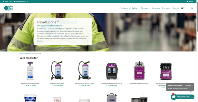 Security scan screenshot of https://hexafluorine.se