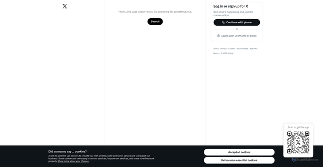 Security scan screenshot of https://x.com/Purple_Spaces