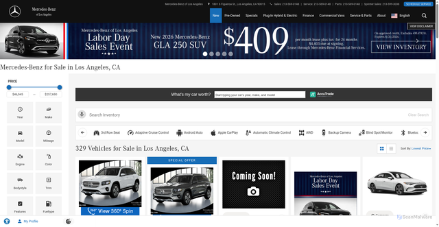 Security scan screenshot of aalnk.com