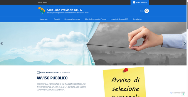 Security scan screenshot of http://www.srrennaprovincia.it/index.php?lang=it