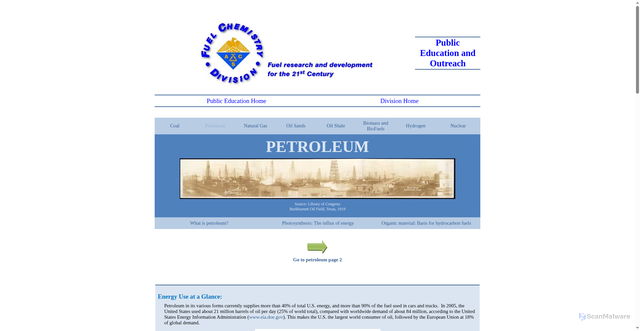 Security scan screenshot of https://personal.ems.psu.edu/~pisupati/ACSOutreach/Petroleum_1.html