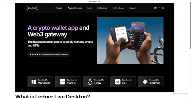 Security scan screenshot of https://started-desktoplive.wixstudio.com/us-en