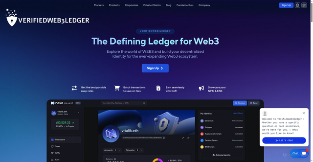 Security scan screenshot of https://verifiedweb3ledger.com/home/en/