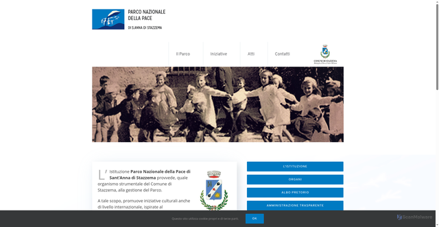 Security scan screenshot of https://www.parconazionaledellapace.it