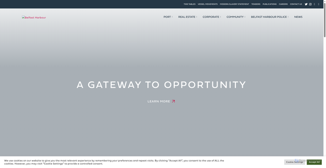 Security scan screenshot of https://www.belfast-harbour.co.uk/